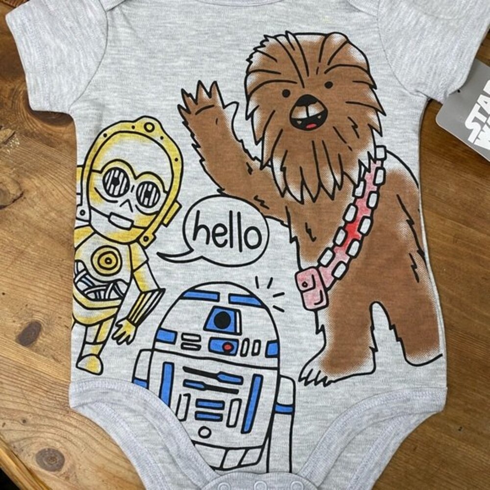 Baby Star Wars Bodysuits 12 Month, 3 pc
